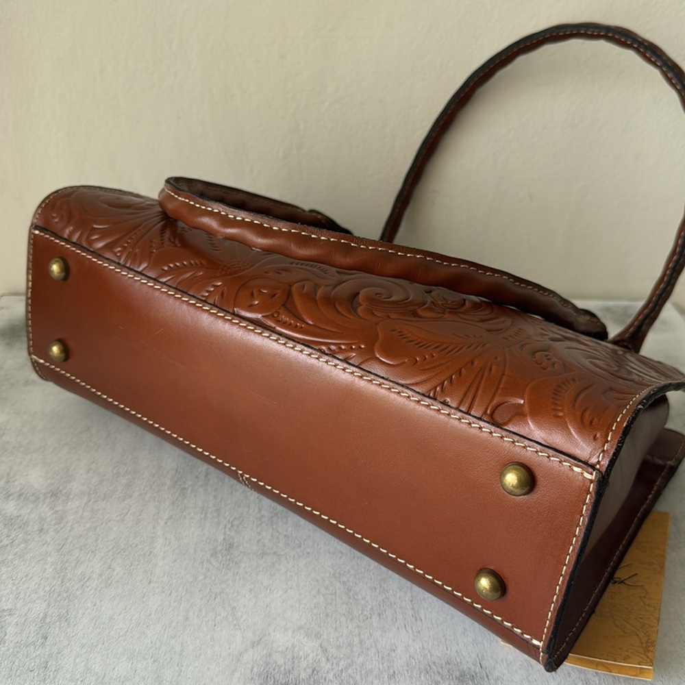 Patricia Nash Burnish Tooled Leather Rienzo Shoulder Handbag Florence - Picture 11 of 14